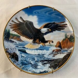 Franklin Mint Forever Free Limited Edition Porcelain Eagle Collector Plate